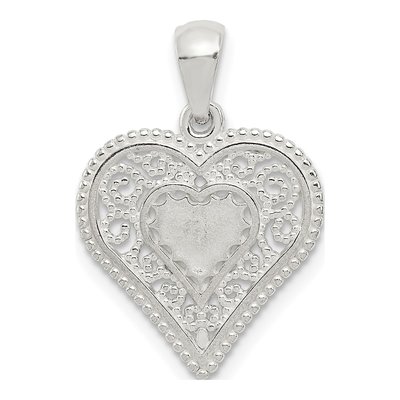 Sterling Silver Filigree Heart Pendant