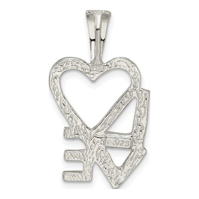 Sterling Silver Heart Slide Pendant – view 5