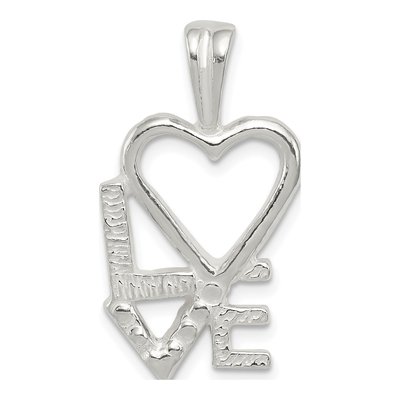 Sterling Silver Heart Slide Pendant