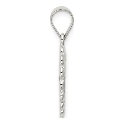 Sterling Silver Mini Floral Heart Pendant – view 3