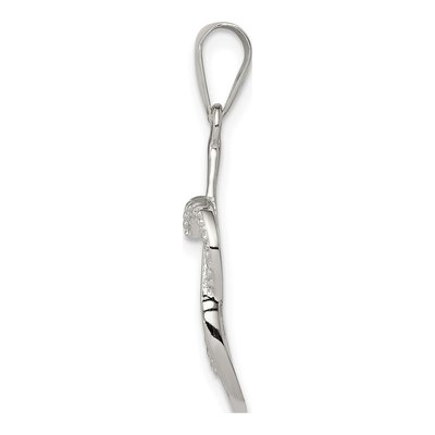 Sterling Silver CZ Heart Pendant – view 3