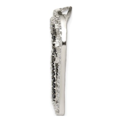 Sterling Silver CZ Heart Slide Pendant – view 3