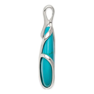Sterling Silver Turquoise Pendant – view 3