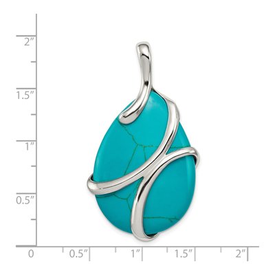 Sterling Silver Turquoise Pendant – view 4