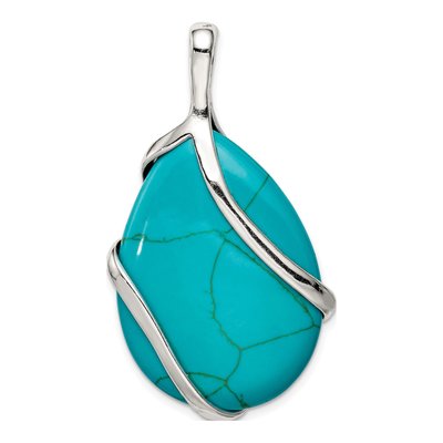 Sterling Silver Turquoise Pendant – view 5