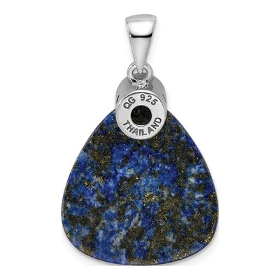 Sterling Silver CZ Lazuli Pendant – view 5