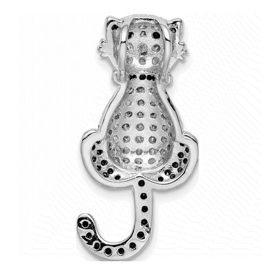 Sterling Silver CZ Cat Slide Pendant – view 5