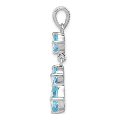 Sterling Silver Swiss Blue Topaz Pendant – view 3