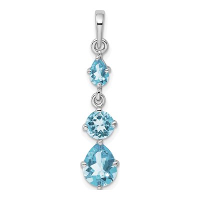 Sterling Silver Swiss Blue Topaz Pendant