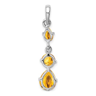 Sterling Silver Citrine Natural Pendant – view 5