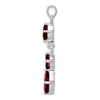 Sterling Silver Garnet Natural Pendant – view 3