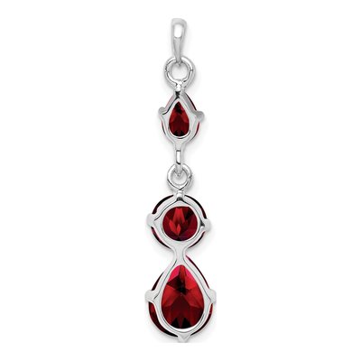Sterling Silver Garnet Natural Pendant – view 5