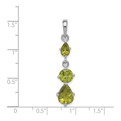 Sterling Silver Peridot Pendant – view 4