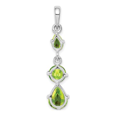 Sterling Silver Peridot Pendant – view 5