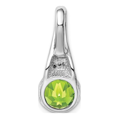 Sterling Silver Peridot & CZ Pendant – view 4
