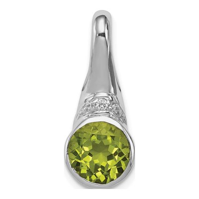 Sterling Silver Peridot & CZ Pendant