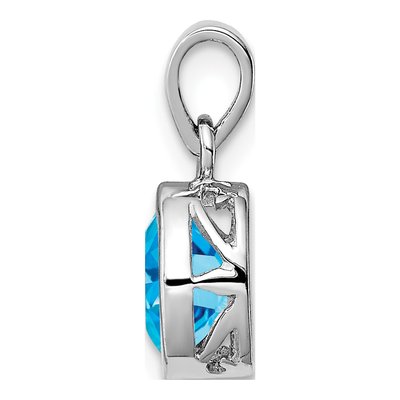 Sterling Silver Sky Blue Topaz Oval Pendant – view 3