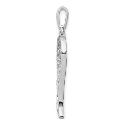 Sterling Silver 1/20 ct tw Diamond Open-Work Wing Pendant – view 3