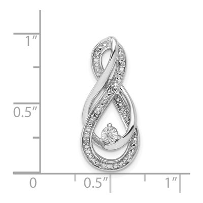 Sterling Silver Diamond Infinity Slide Pendant – view 4