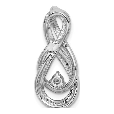 Sterling Silver Diamond Infinity Slide Pendant – view 5