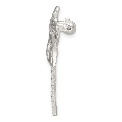 Sterling Silver Diamond-Cut Dragonfly Pin – view 3