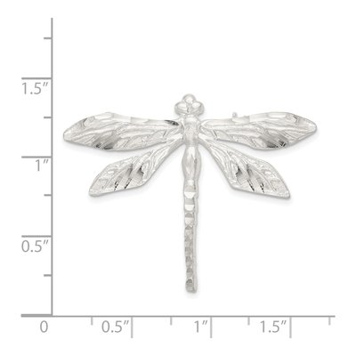 Sterling Silver Diamond-Cut Dragonfly Pin – view 4