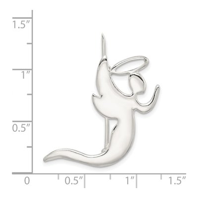 Sterling Silver Kneeling Angel Prayer Pin – view 4