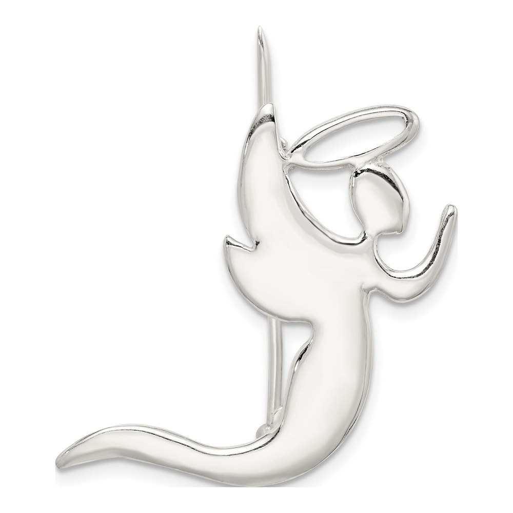 Sterling Silver Kneeling Angel Prayer Pin