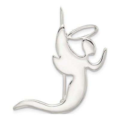 Sterling Silver Kneeling Angel Prayer Pin