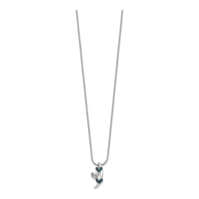 Sterling Silver 1/10 ct tw Diamond Heart Slide Pendant – view 3