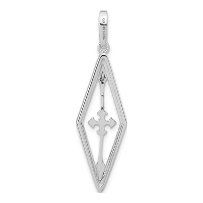 Sterling Silver CZ Fancy Pendant – view 3