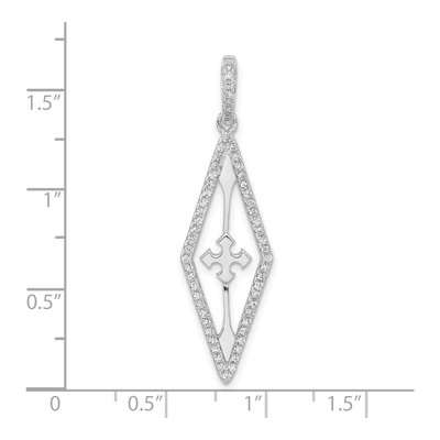 Sterling Silver CZ Fancy Pendant – view 4