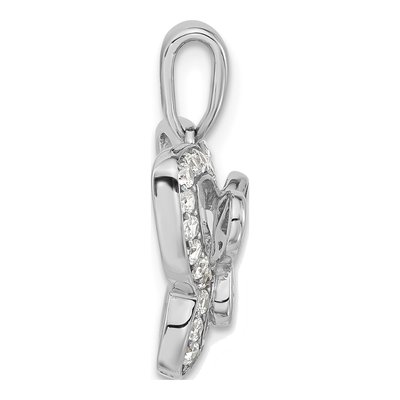Sterling Silver CZ Butterfly Pendant – view 2