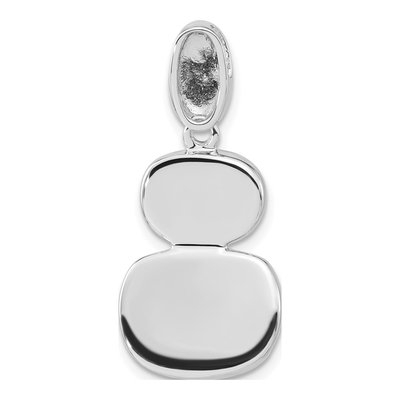 Sterling Silver Mother of Pearl & Crystal Slide Pendant – view 3