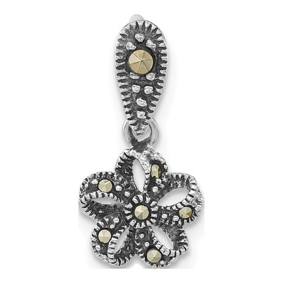 Sterling Silver Marcasite Flower Pendant