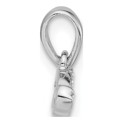 Sterling Silver CZ Mustache Pendant – view 2