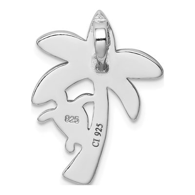 Sterling Silver Lab-Created Opal Palm Tree Charm – view 4