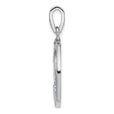 Sterling Silver Lab-Created Opal Sunrise Pendant – view 3