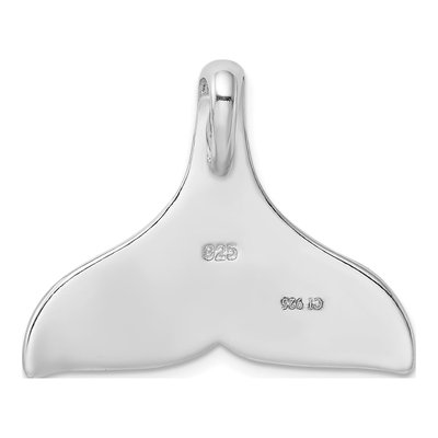 Sterling Silver Lab-Created Opal Whale Tail Slide Pendant – view 4