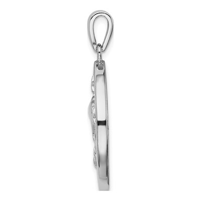 Sterling Silver Lab-Created Opal Dolphins Pendant – view 3