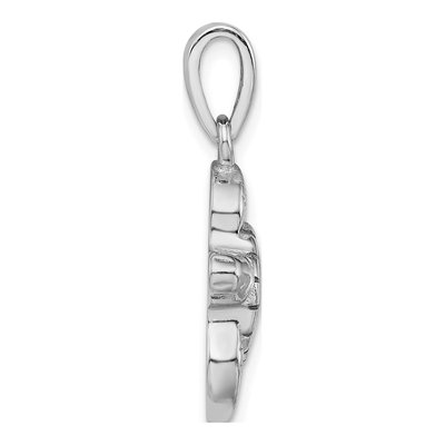Sterling Silver Lab-Created Opal Turtle Pendant – view 3