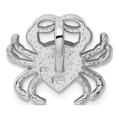 Sterling Silver Lab-Created Opal Crab Slide Pendant – view 4