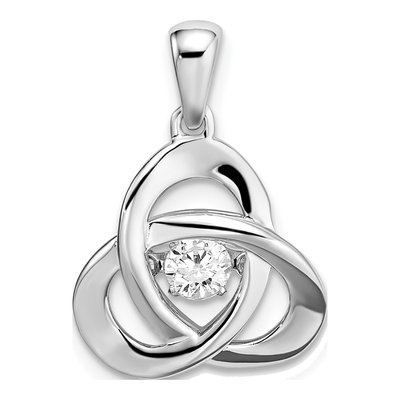Sterling Silver CZ Trinity Pendant
