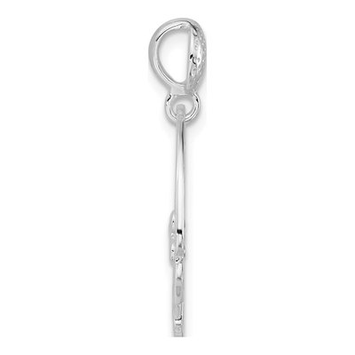 Sterling Silver CZ Fancy Slide Pendant – view 2