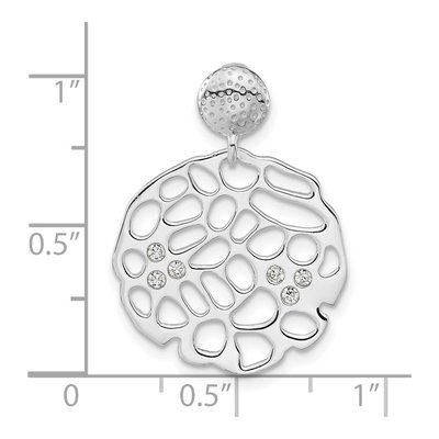 Sterling Silver CZ Fancy Slide Pendant – view 4