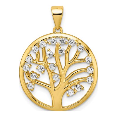 Gold-Plated Sterling Silver Tree of Life Pendant