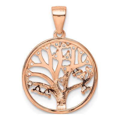 Rose Gold-Plated Sterling Silver Tree of Life Pendant – view 4