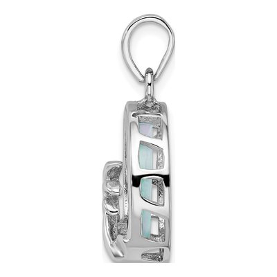 Sterling Silver Larimar Palm Tree Pendant – view 3
