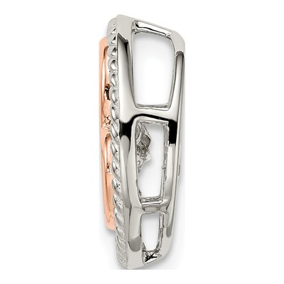 Sterling Silver CZ Heart Slide Pendant – view 3