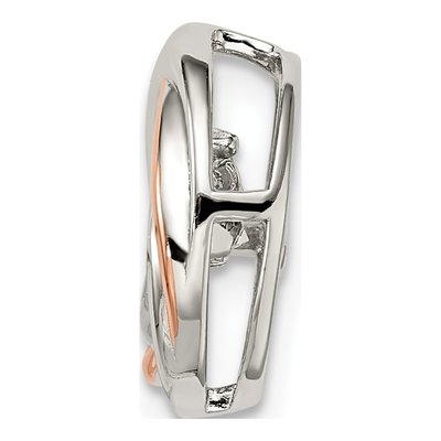Sterling Silver CZ Slide Pendant – view 3